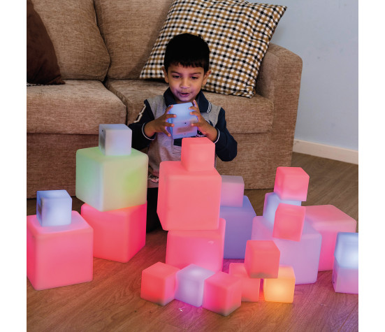 TTS Sensory ICT Glow Construction Blocks