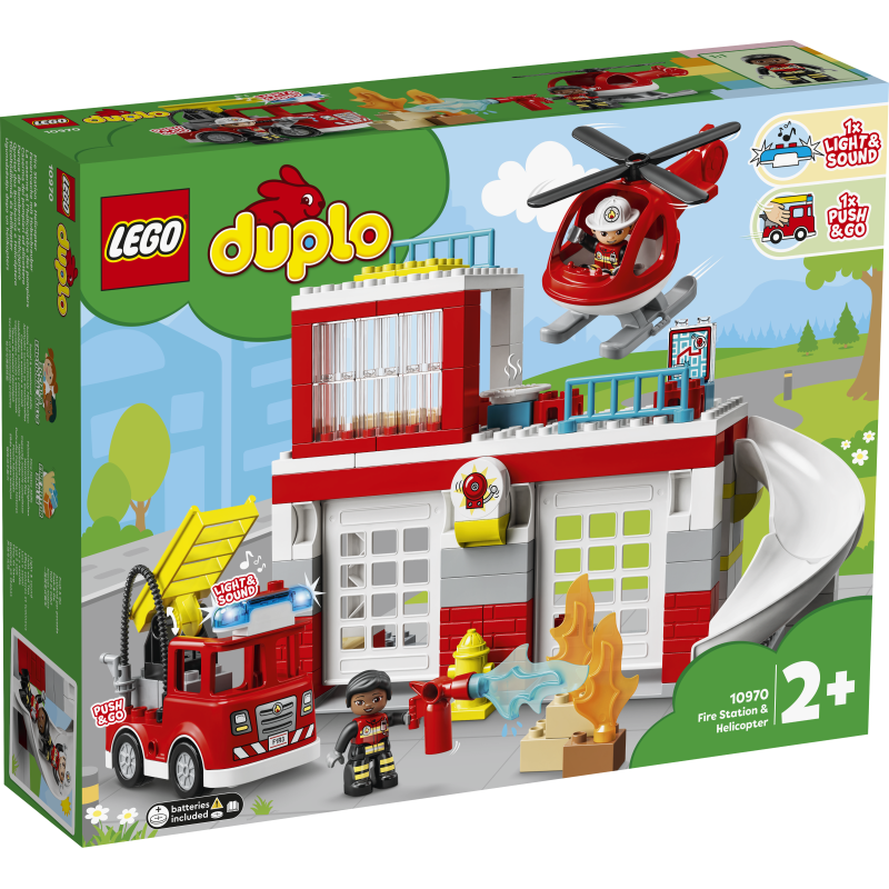 LEGO DUPLO Tuletõrjedepoo ja -helikopter