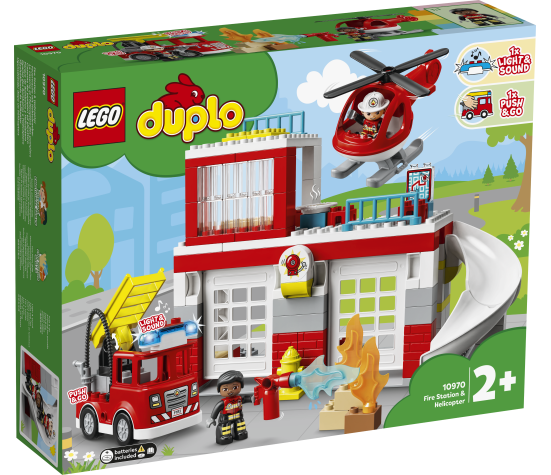 LEGO DUPLO Tuletõrjedepoo ja -helikopter