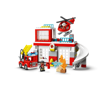 LEGO DUPLO Tuletõrjedepoo ja -helikopter
