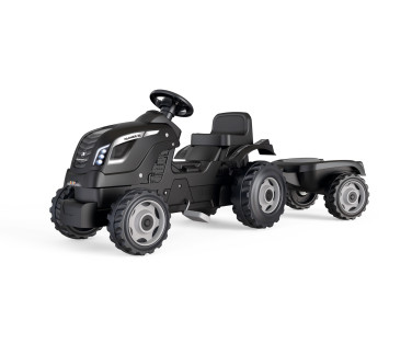 Smoby Farmer XL Black Tractor + Trailer