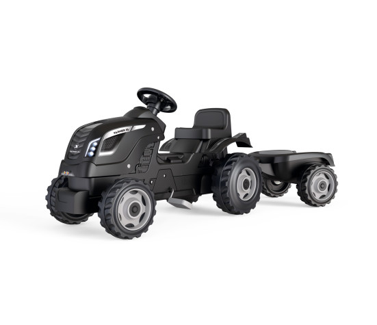 Smoby Farmer XL Black Tractor + Trailer