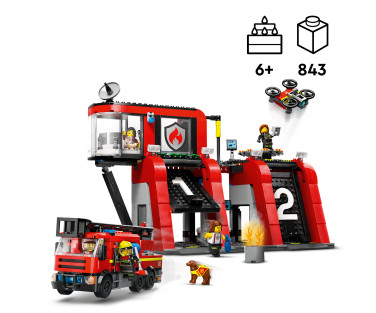 LEGO City Fire Station with Fire Engine