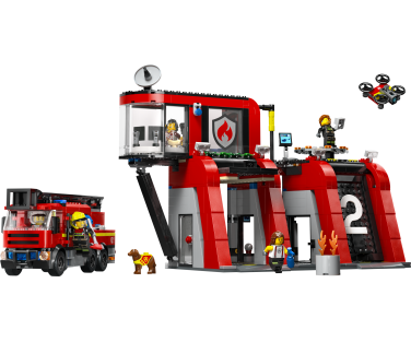 LEGO City Tuletõrjedepoo koos tuletõrjeautoga