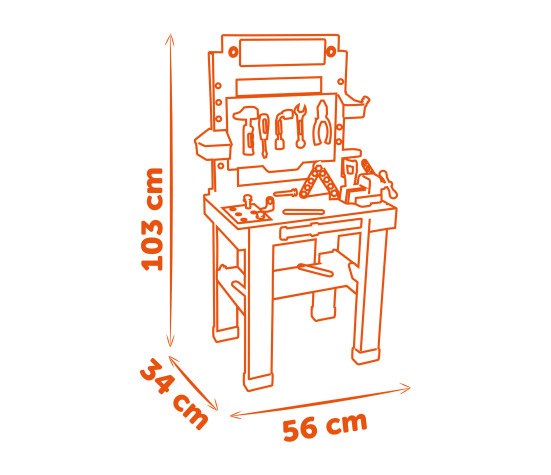 Smoby B&D Bricolo One Workbench 79 Pc