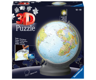 Ravensburger 3D Puzzle Ball Globe with Lighting 540 pc