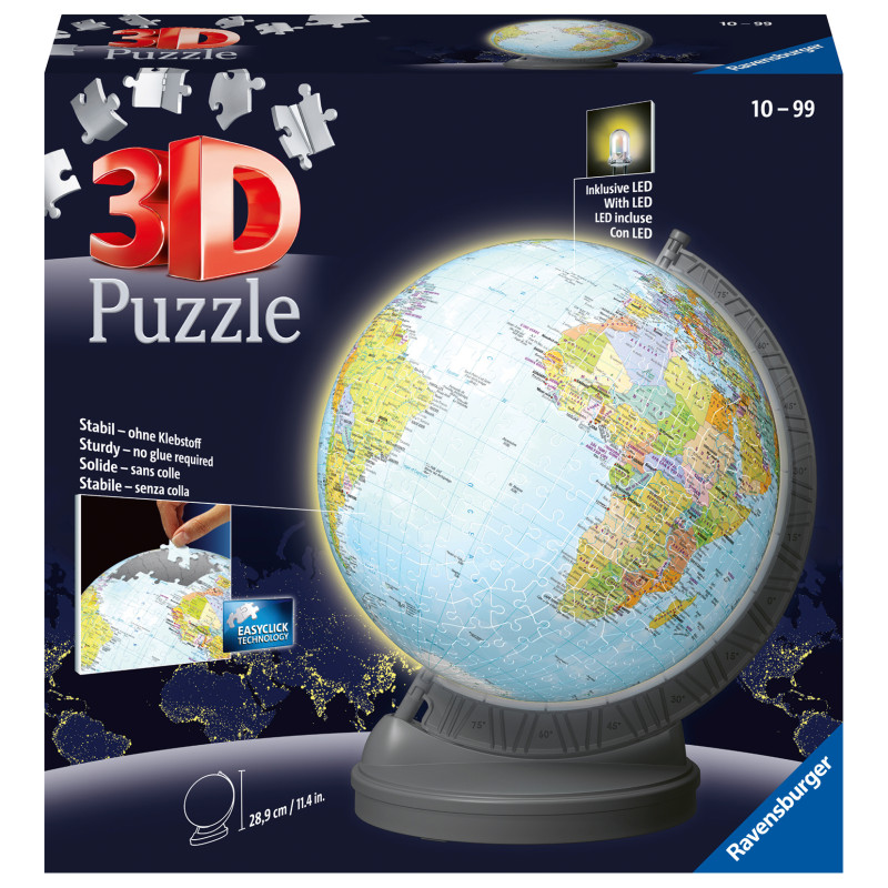 Ravensburger 3D puslepall valgustusega 540 tk Gloobus