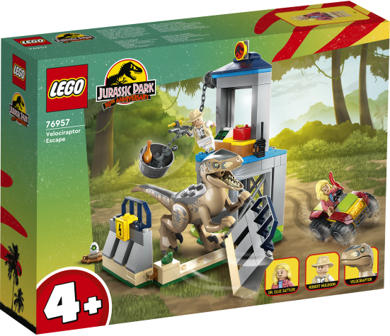 LEGO Jurassic World Velociraptori põgenemine