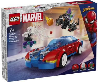 LEGO Super Heroes Spider-Mani võidusõiduauto ja Venom Green Goblin