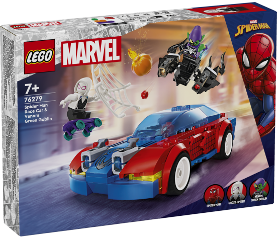 LEGO Super Heroes Spider-Mani võidusõiduauto ja Venom Green Goblin