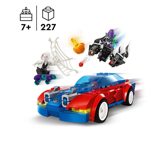 LEGO Super Heroes Spider-Mani võidusõiduauto ja Venom Green Goblin