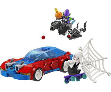 LEGO Super Heroes Spider-Mani võidusõiduauto ja Venom Green Goblin