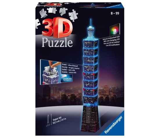 Ravensburger 3D pimedas helendav pusle Taipei torn 234 tk