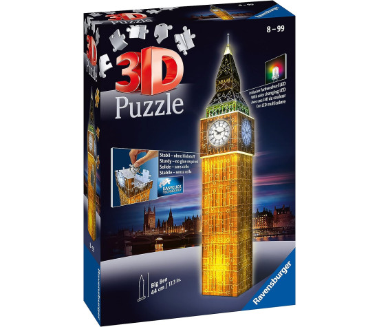 Ravensburger 3D pimedas helendav pusle Big Ben 216 tk