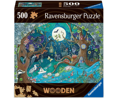 Ravensburger Wooden Puzzle 500 pc Fantasy Forest