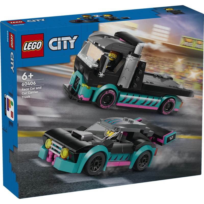 LEGO City Race Car and Car Carrier Truck