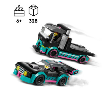 LEGO City Race Car and Car Carrier Truck