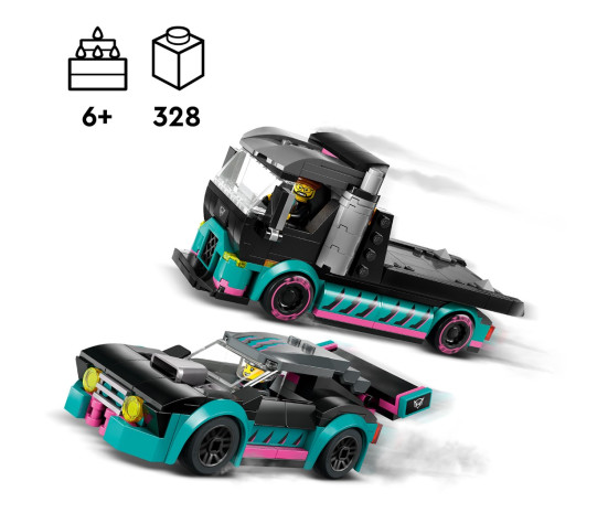 LEGO City Race Car and Car Carrier Truck