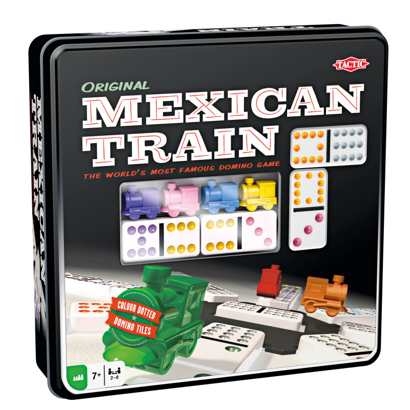 Tactic Board Game Mexican Train - Tin Box