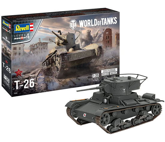 Revell liimitav mudel Vene tank T-26 "World of Tanks" 1:35