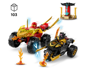 LEGO Ninjago Kai and Ras's Car and Bike Battle