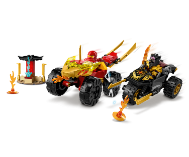 LEGO Ninjago Kai and Ras's Car and Bike Battle