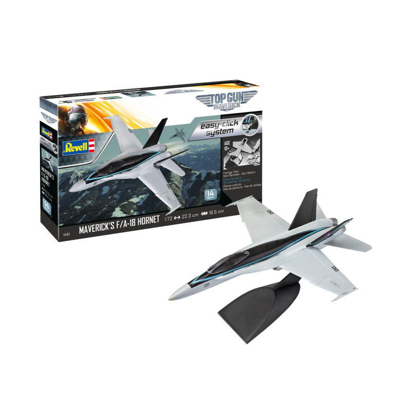 Revell mudel Maverick's F/A-18 Hornet 'Top Gun: Maverick' easy-click 1:72