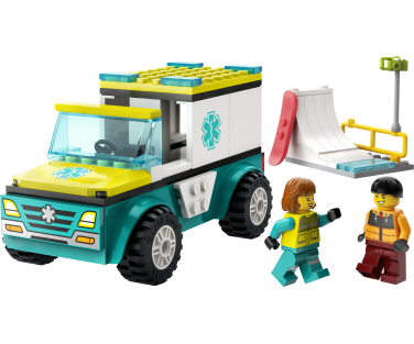 LEGO City Emergency Ambulance and Snowboarder