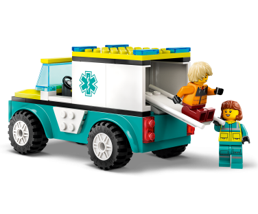 LEGO City Emergency Ambulance and Snowboarder