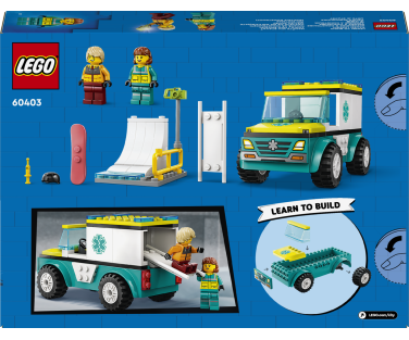 LEGO City Emergency Ambulance and Snowboarder