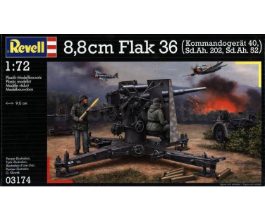 Revell liimitav mudel 8,8 cm Flak 36 & Sd.Ah.202 1:72