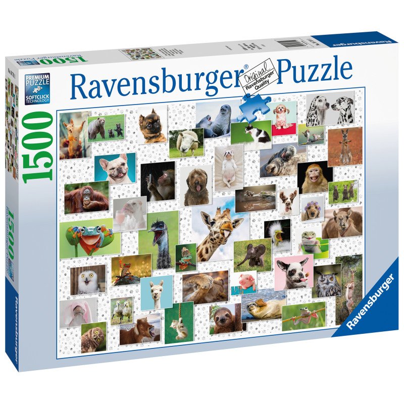 Ravensburger Puzzle 1500 pc Funny Animals Collage