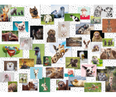 Ravensburger Puzzle 1500 pc Funny Animals Collage