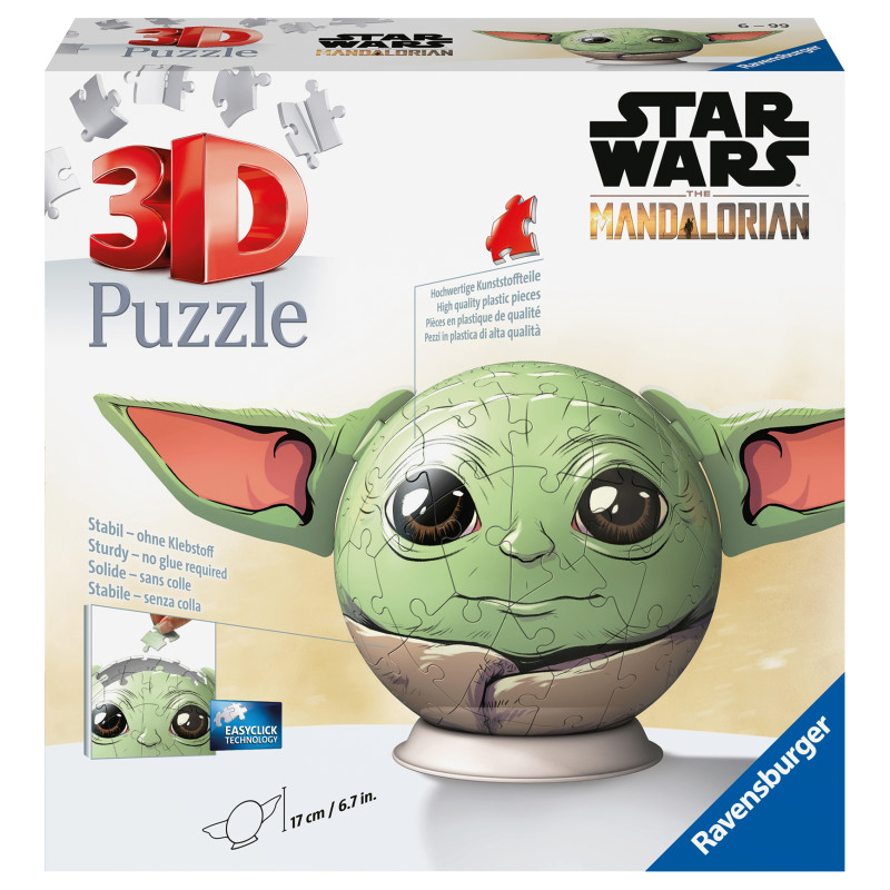 Ravensburger 3D Puzzle Ball 72 pc Star Wars Mandalorian Grogu