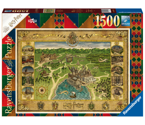 Ravensburger pusle 1500 tk Harry Potter Hogwardi kaart