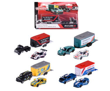 Majorette Racing Car + Trailer