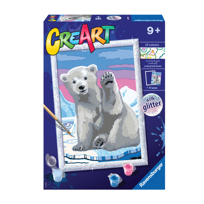 Ravensburger Paint by Numbers Polarbear Greeting