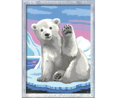 Ravensburger Paint by Numbers Polarbear Greeting