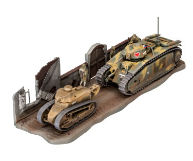 Revell liimitav mudel Char. B.1 bis & Renault FT.17 1:76