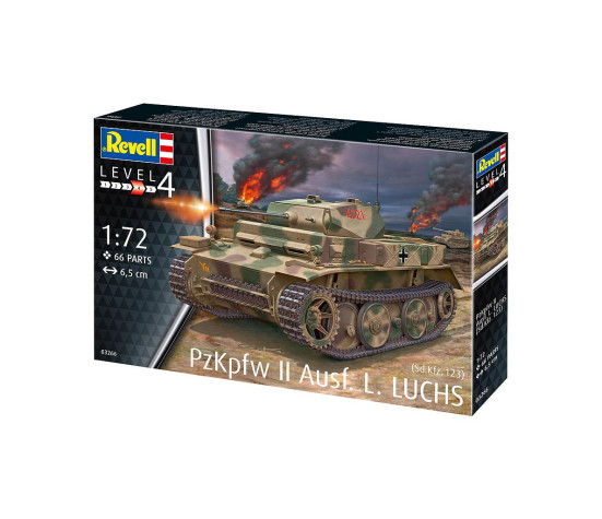 Revell liimitav mudel tank PzKpfw II Ausf.L LUCHS (Sd.Kfz.123) 1:72