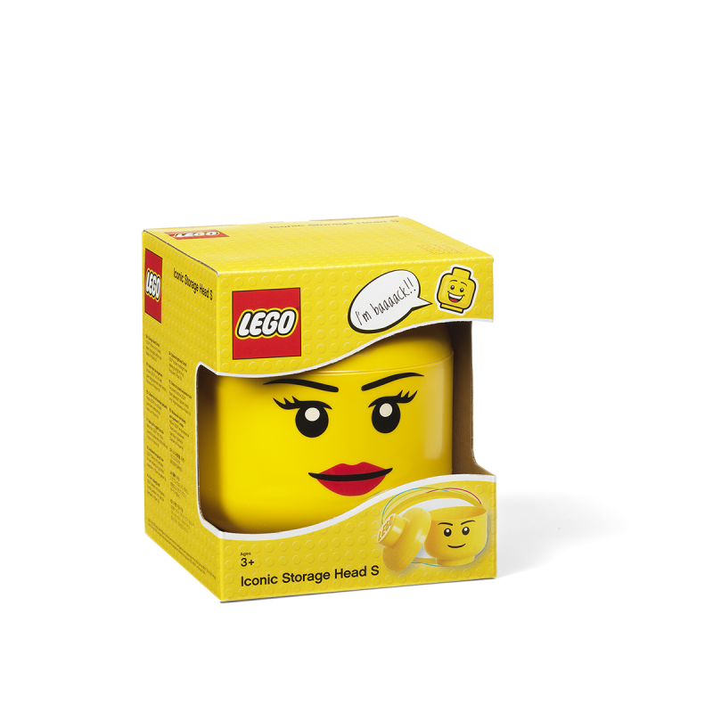 LEGO väike peakujuline hoiukarp tüdruk