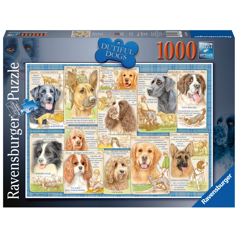 Ravensburger Puzzle 1000 pc Obedient Dogs