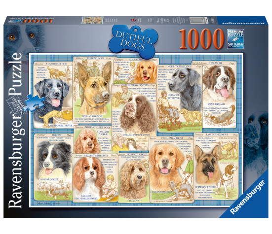 Ravensburger Puzzle 1000 pc Obedient Dogs