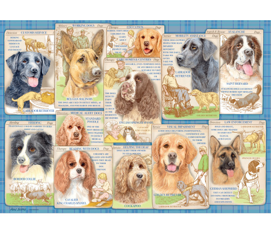 Ravensburger Puzzle 1000 pc Obedient Dogs