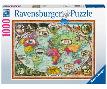 Ravensburger pusle 1000 tk Maailmakaart