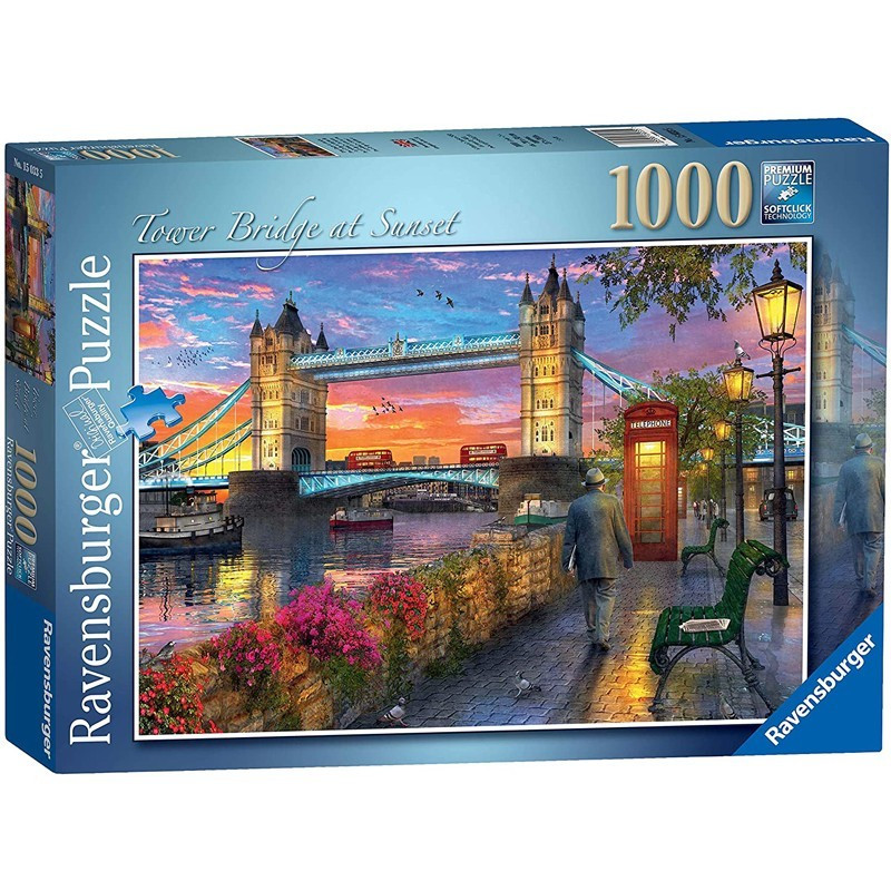 Ravensburger pusle 1000 tk Tower Bridge päikeseloojangul