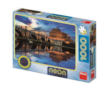 Dino Neon Puzzle 1000 pc Angel Castle