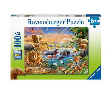 Ravensburger Puzzle 100 pc Savannah Jungle Waterhole