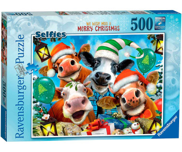 Ravensburger Puzzle 500 pc Merry Christmas Animals