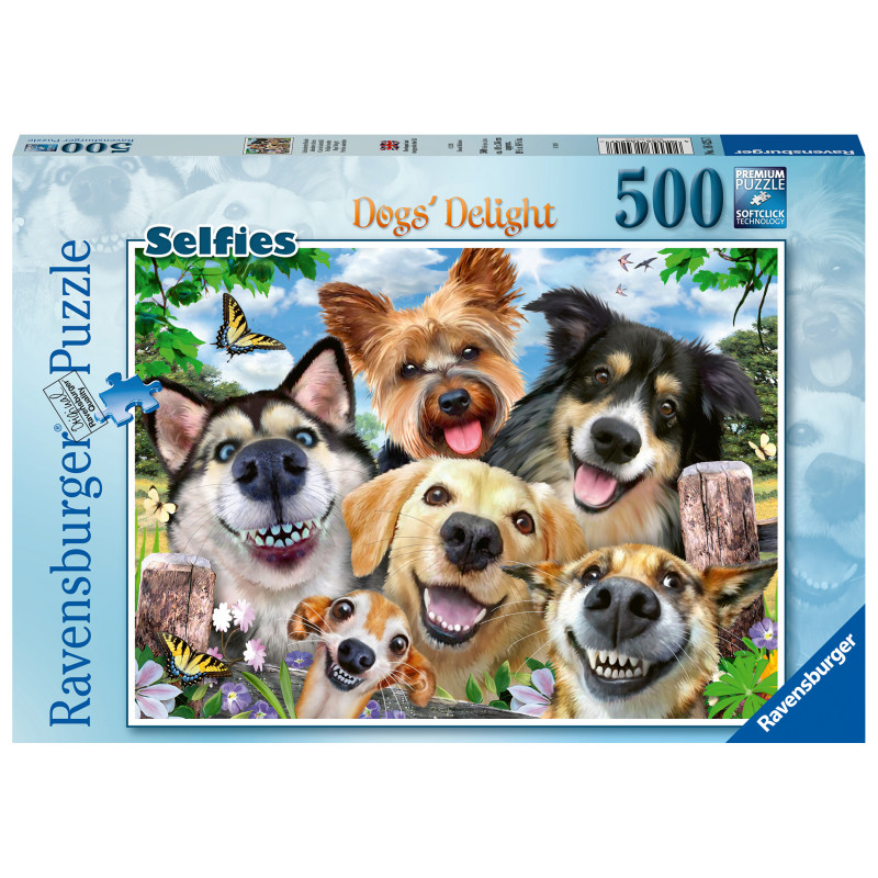 Ravensburger pusle 500 tk Rõõmsad selfie koerad